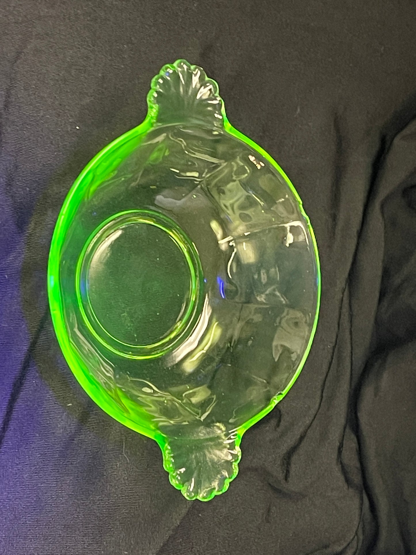 Uranium Glass Trinket Dish