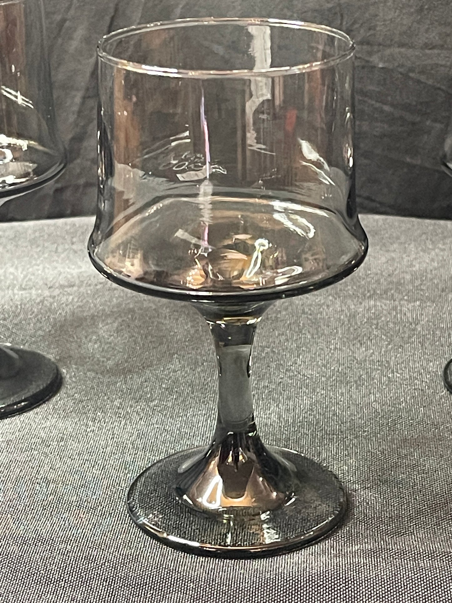 Libbey Smokey Wine Glasses