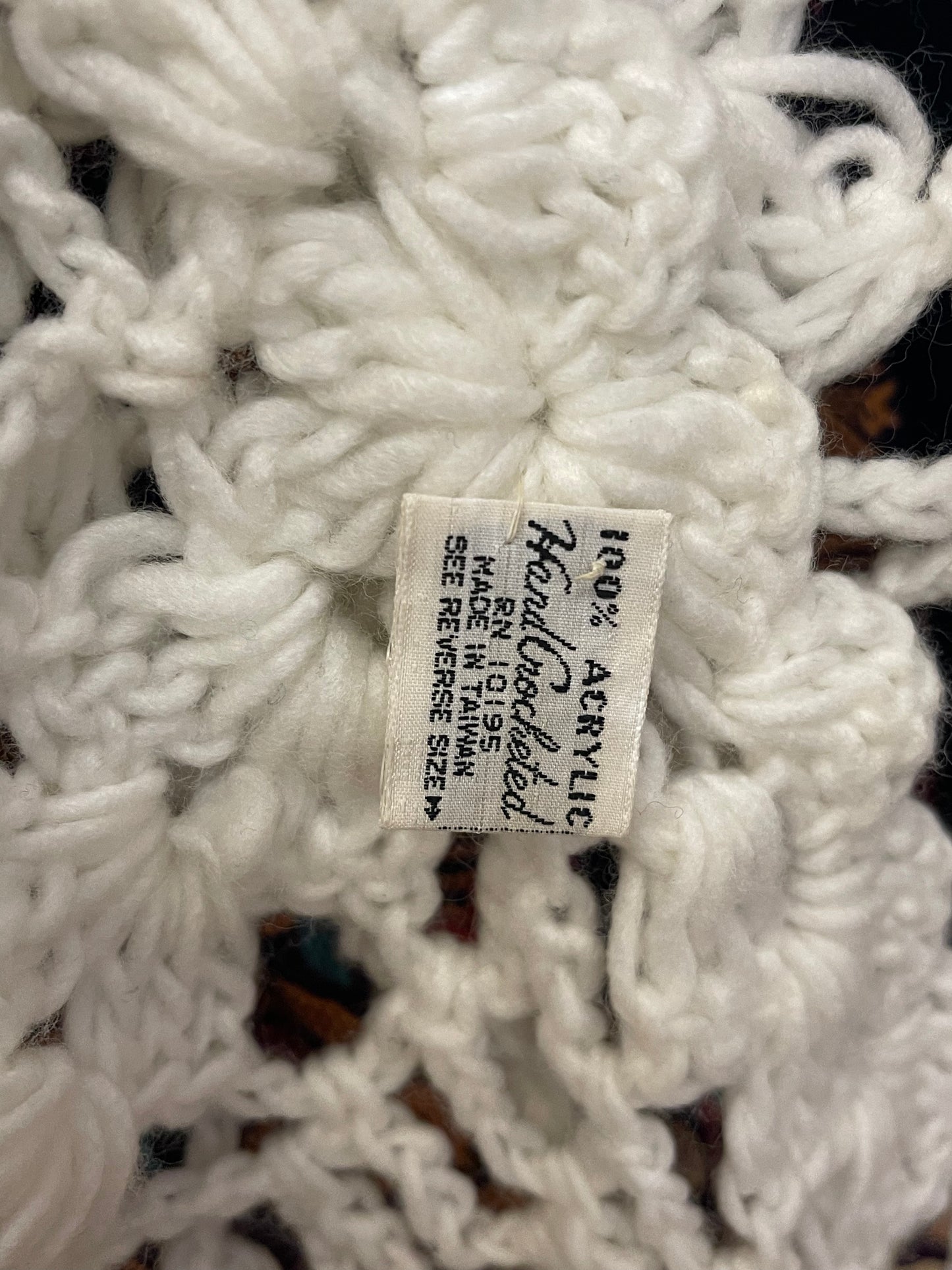 Vintage White Crochet Shawl