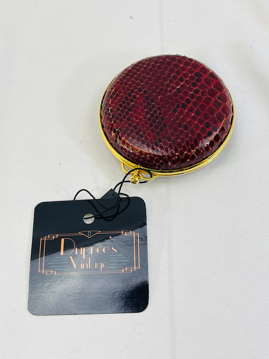 Faux Snakeskin Compact