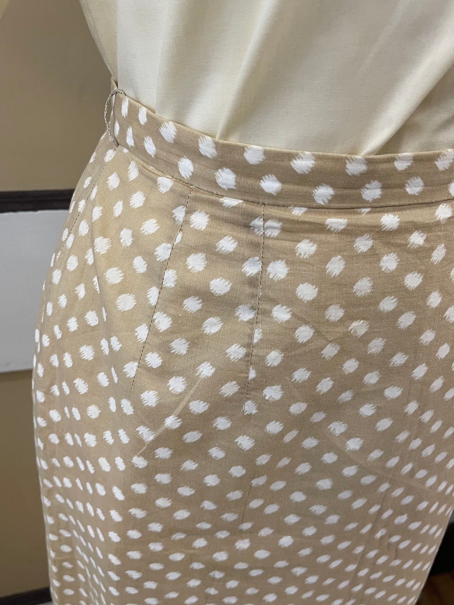 50s Tan Polka Dot Skirt