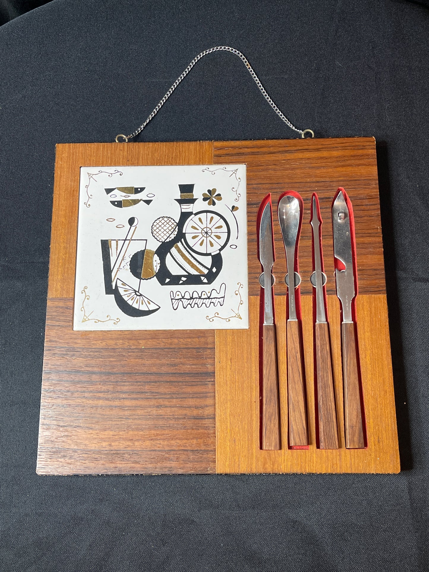 70s Bar Plaque with Utensils