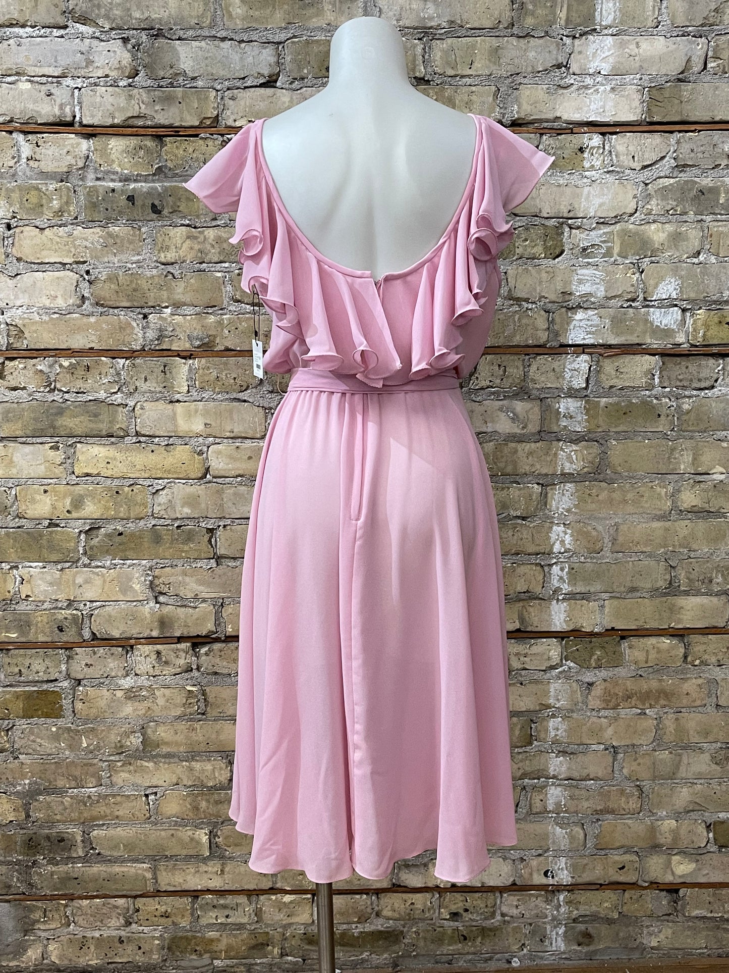 70s Pink Low Back Dress - Volup Friendly