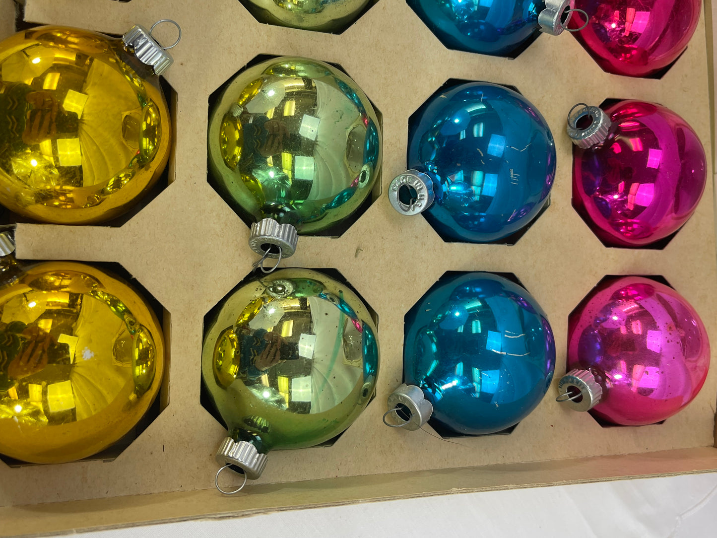 Vintage Glass Ornaments - mixed colors