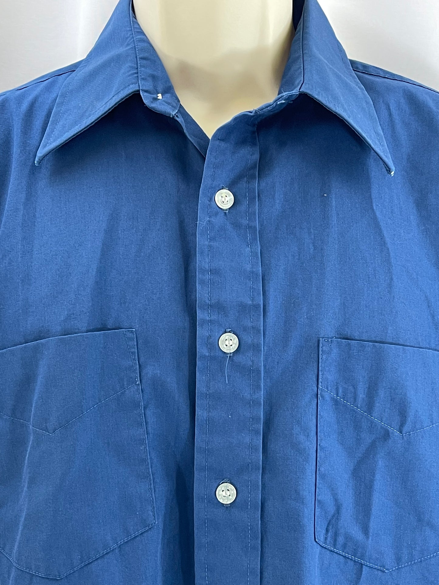 Blue Short Sleeve Button Down Shirt