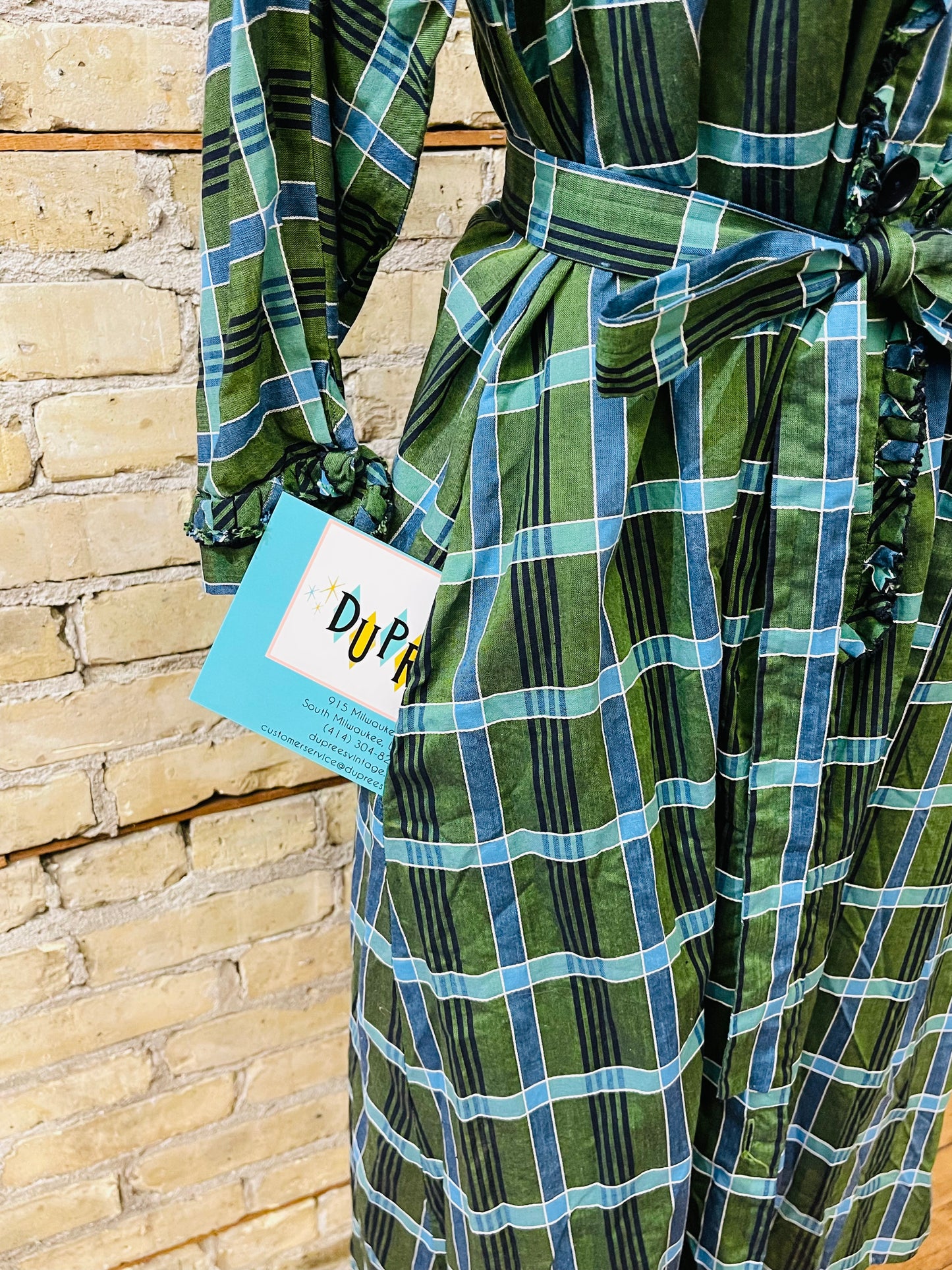 Volup Green Plaid Dress