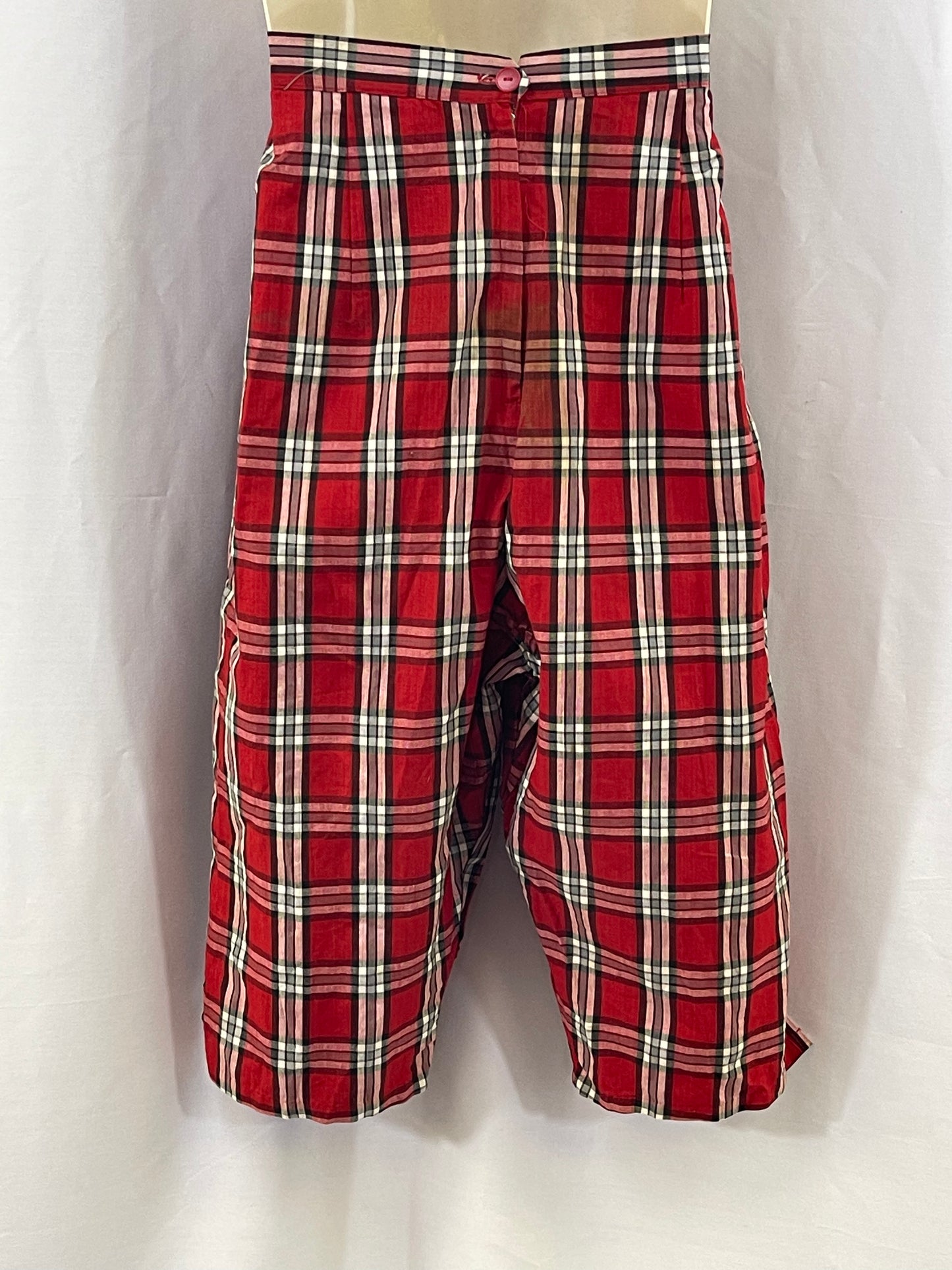 Volup Red Plaid Pedal Pushers