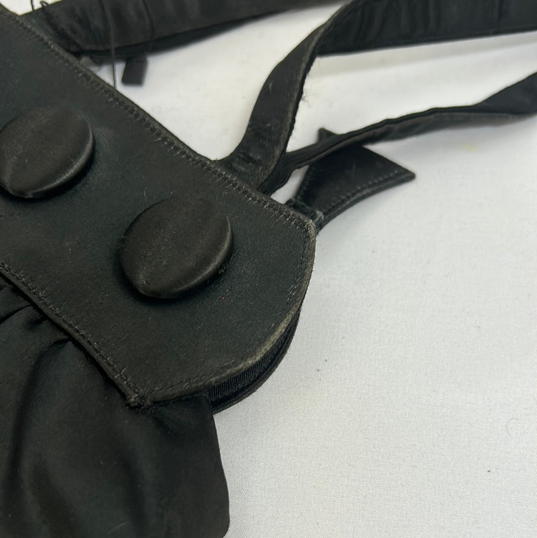 Mini Black Satin Handbag