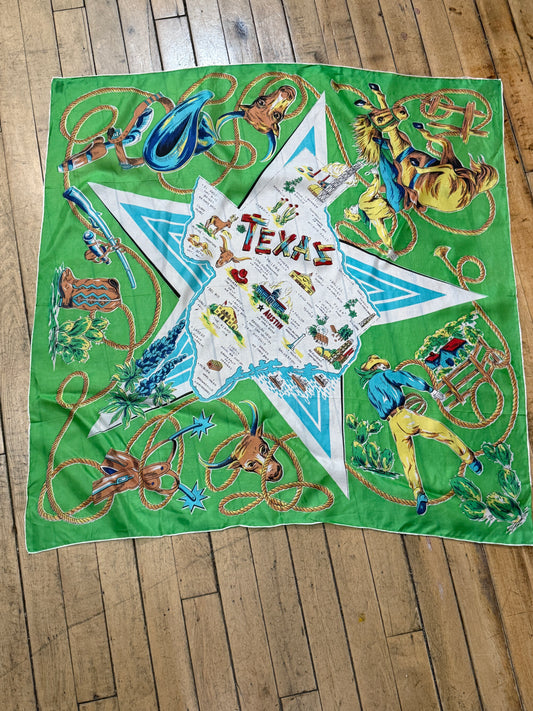 50s Texas souvenir scarf