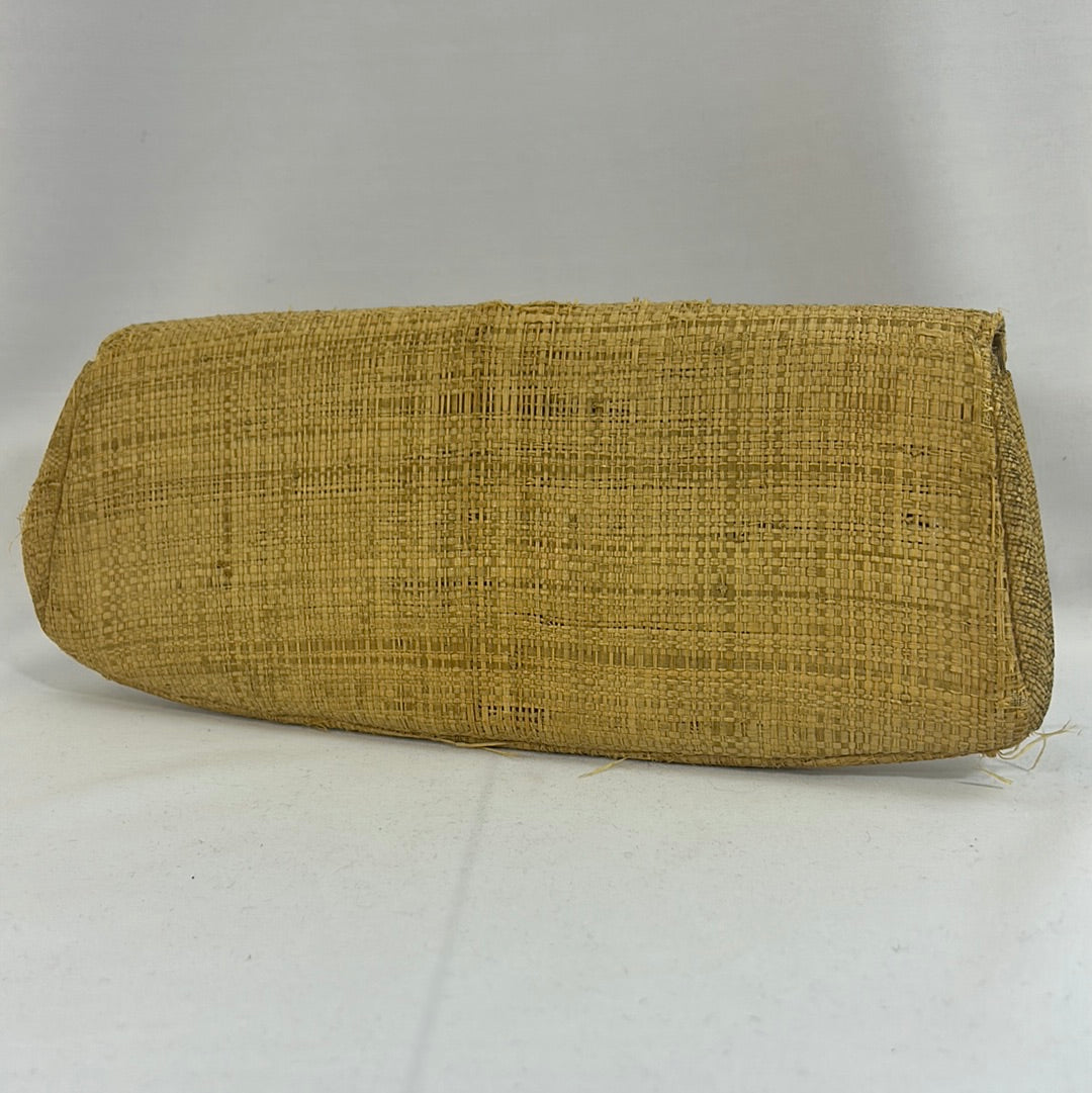 Panama Weave Natural clutch