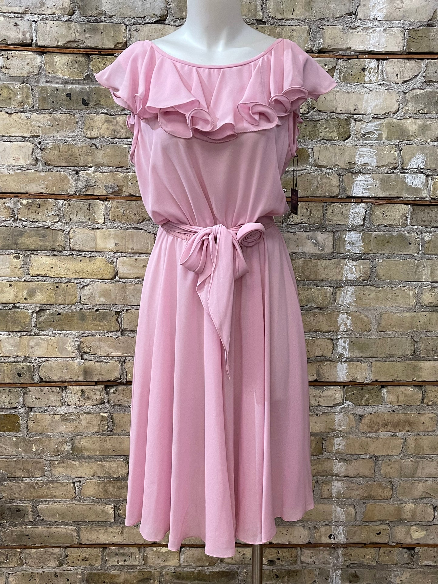 70s Pink Low Back Dress - Volup Friendly