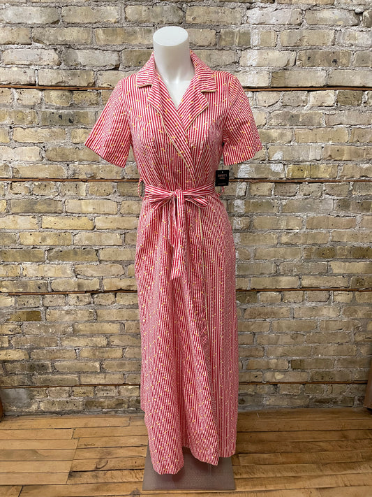 80s Seersucker Dressing Gown