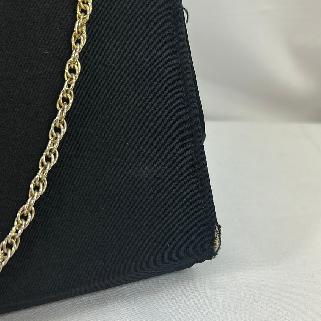 Black Crown Clasp Clutch