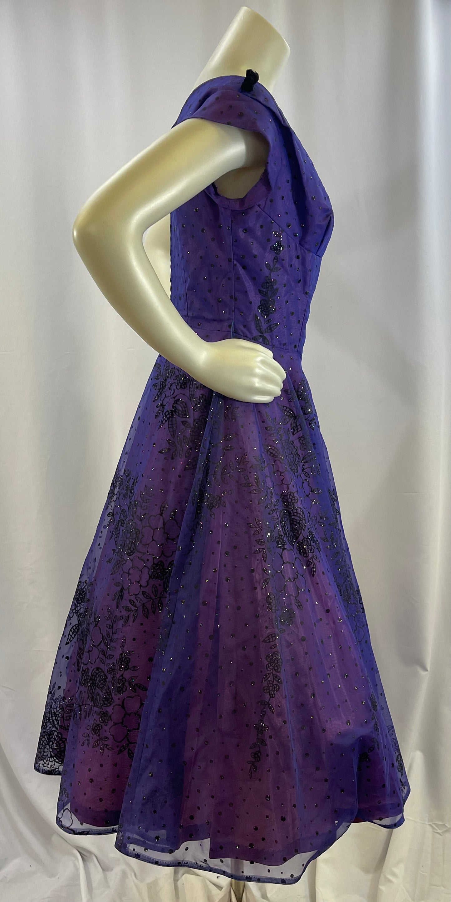 Glorious 50s Vibrant Purple Dress