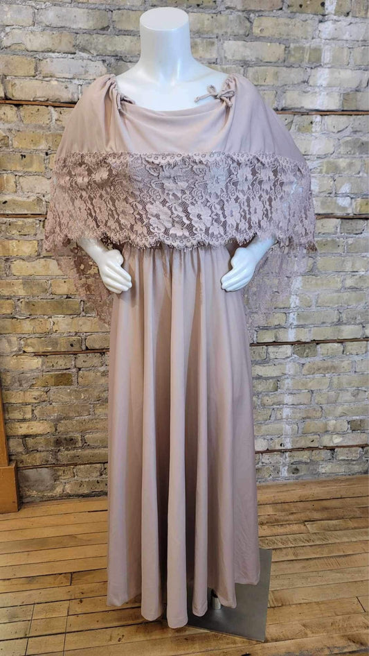 Mauve 70s Maxi Dress