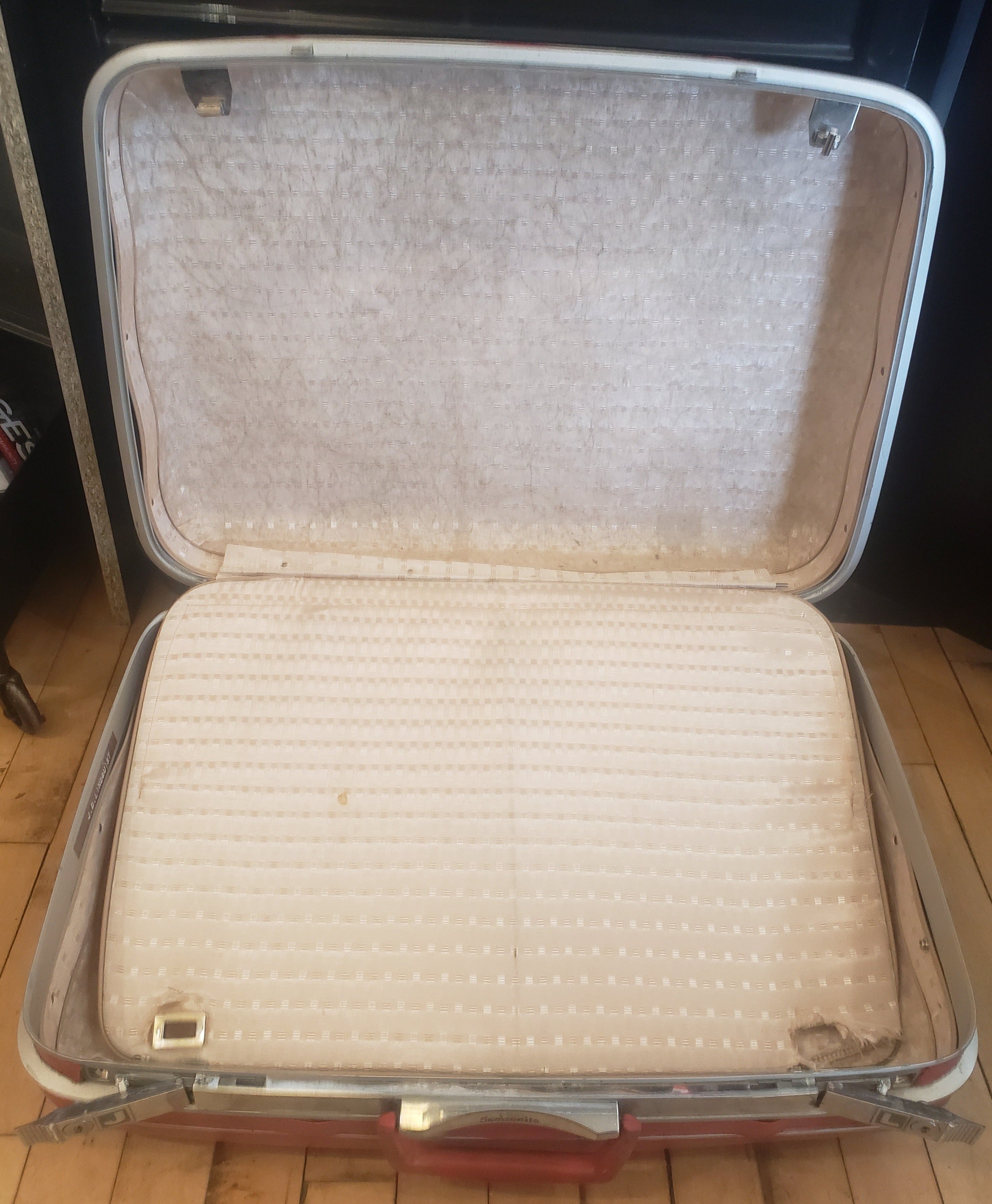 Red Samsonite Hard Suitcase Set Dupree s Vintage