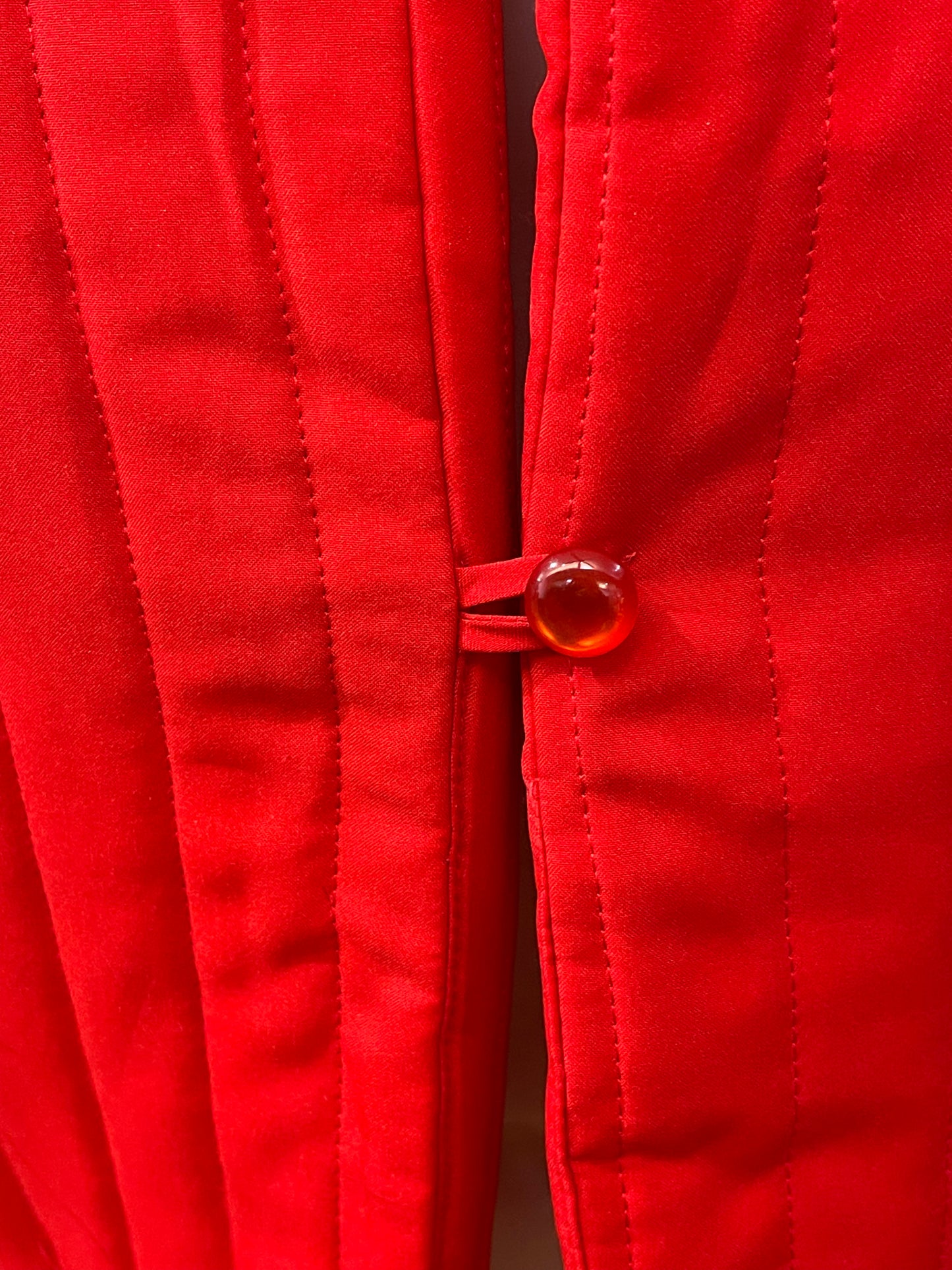 80s Red Quilted Jacket