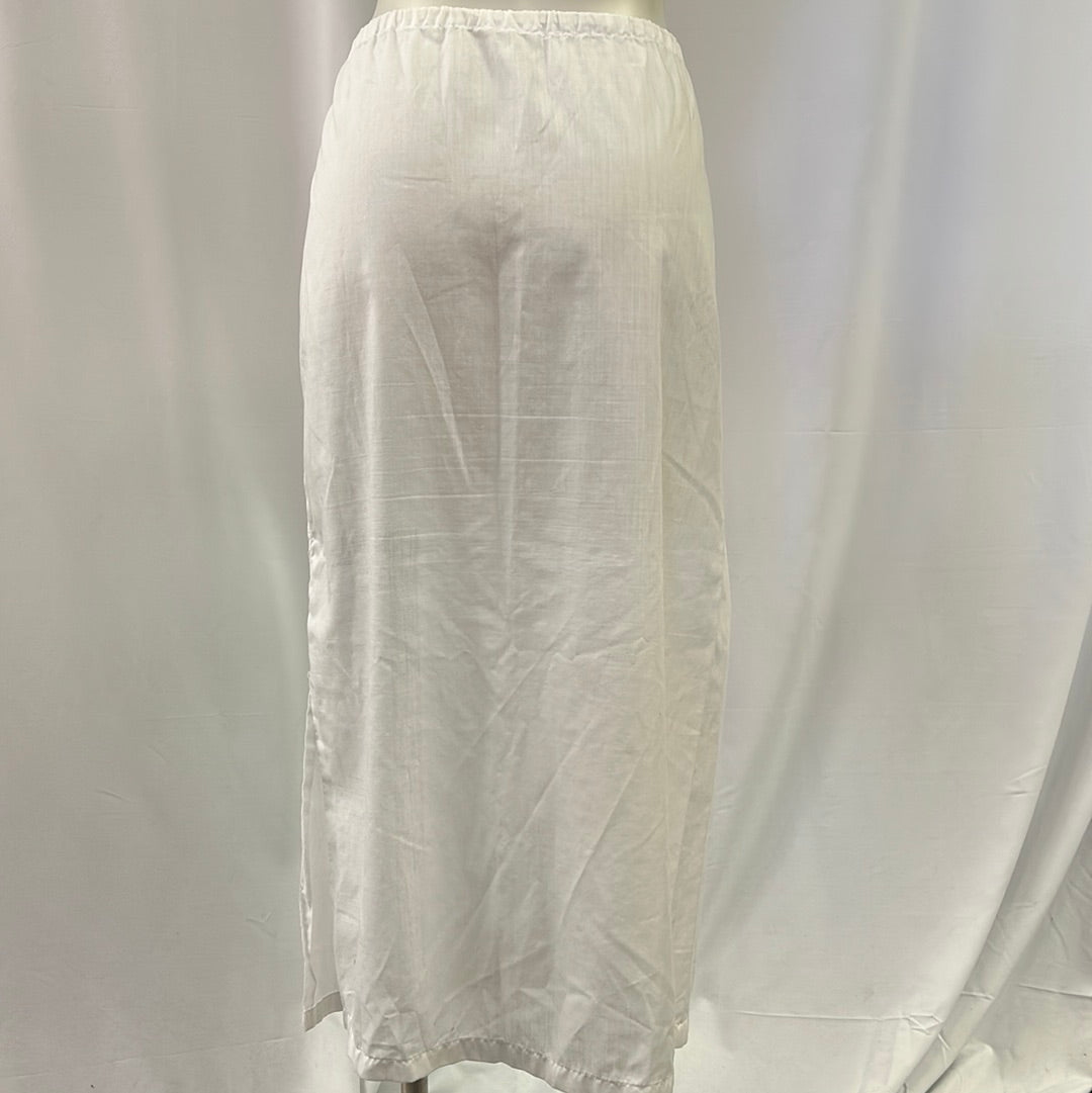 Plain White Cotton Slip