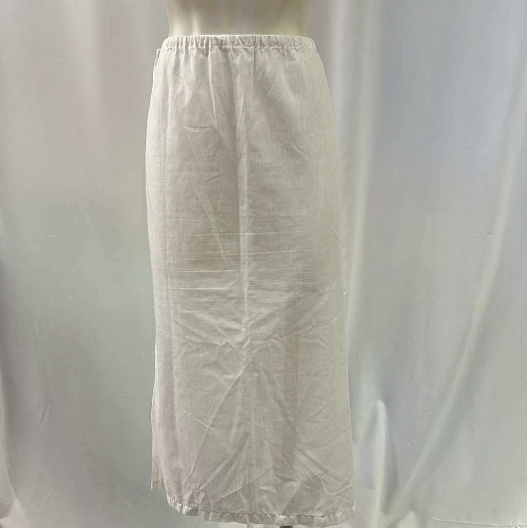 Plain White Cotton Slip