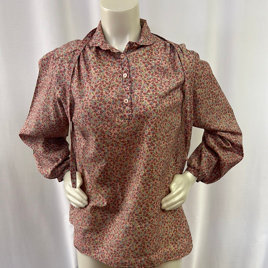 60s Multi-Colored Floral Blouse