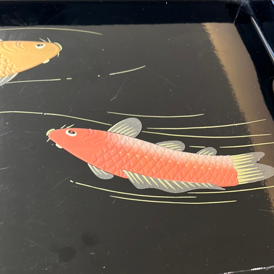 Black Koi serving tray