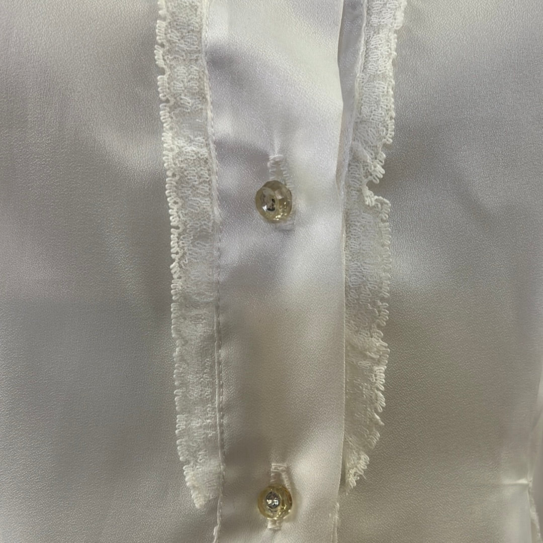 Ladies Lacy Button Up Blouse