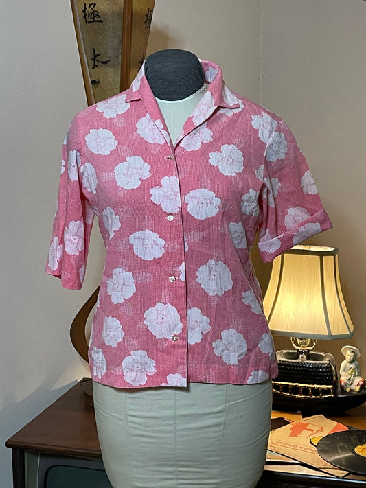 Pink Lady Manhattan Floral Blouse