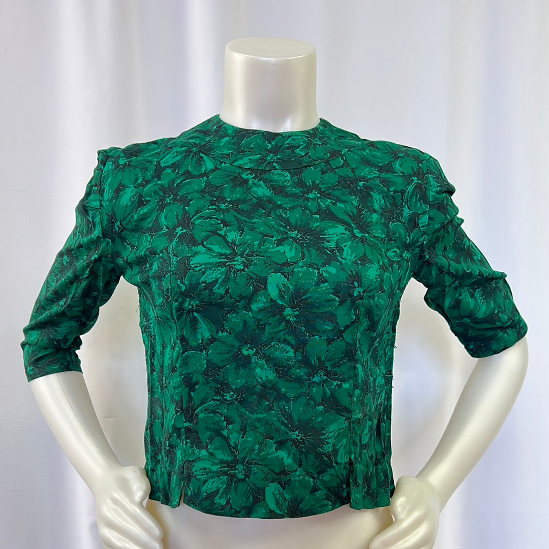 Emerald Green Floral Top