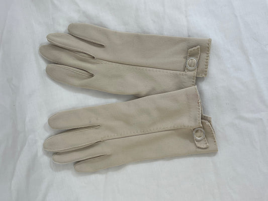 Beige Fabric Gloves