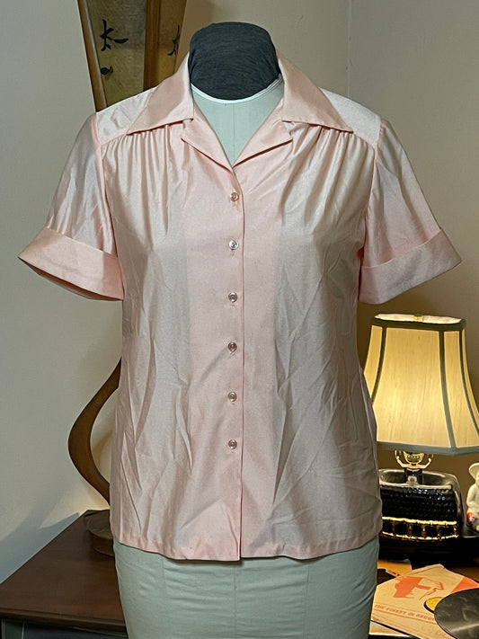 Peach Short Sleeved Blouse