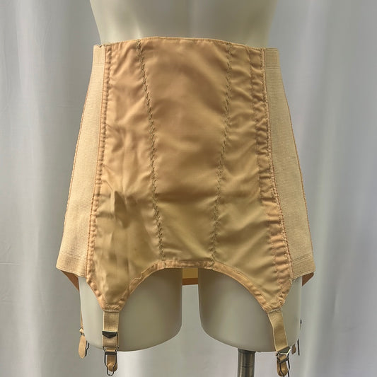 Peach Waist Cinching Garter Corset