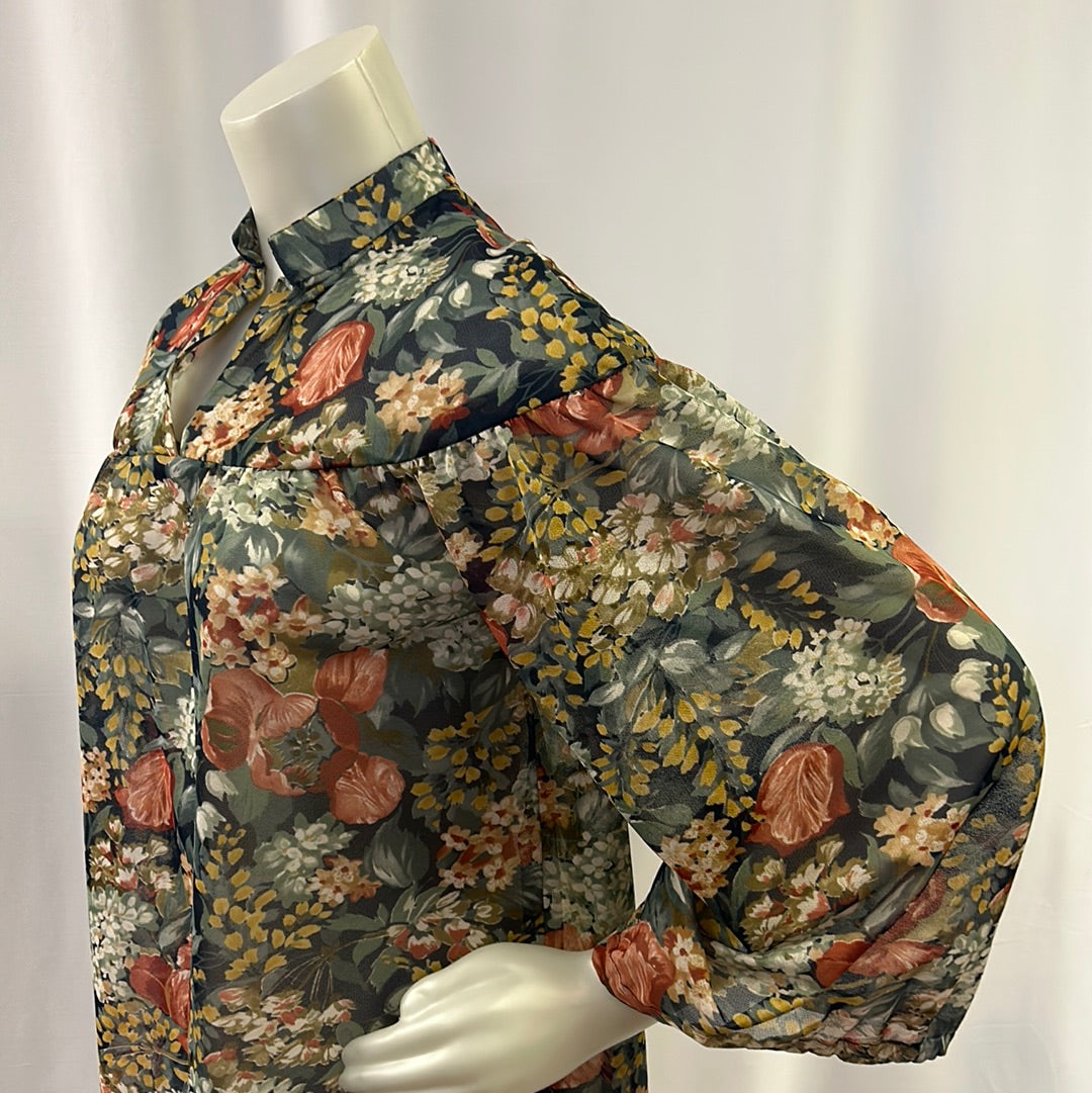 Women’s Sheer Floral Blouse