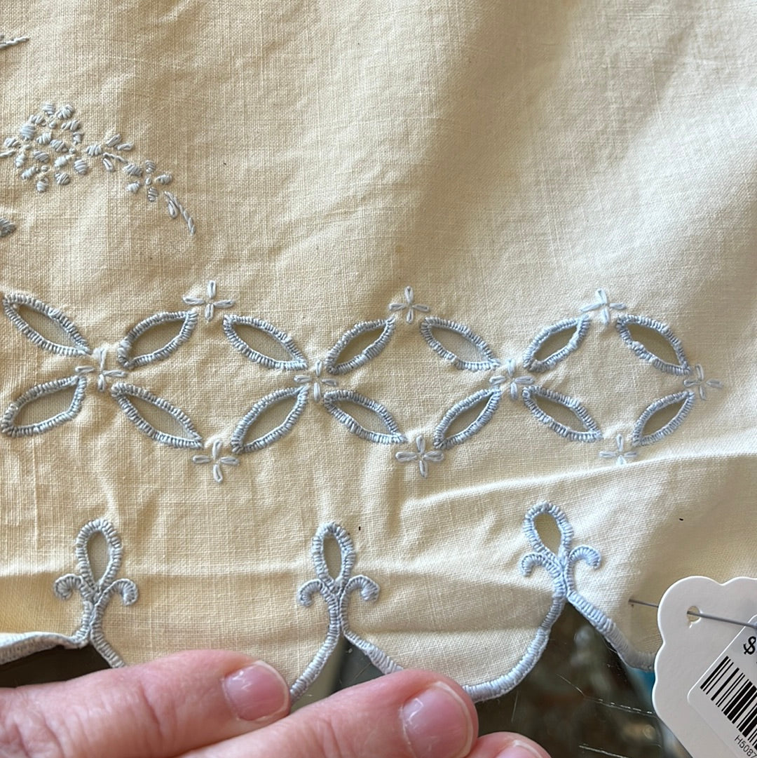 Embroidered pillowcase