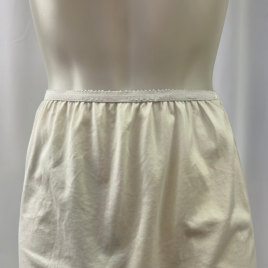 White Embroidered Quarter Skirt Slip