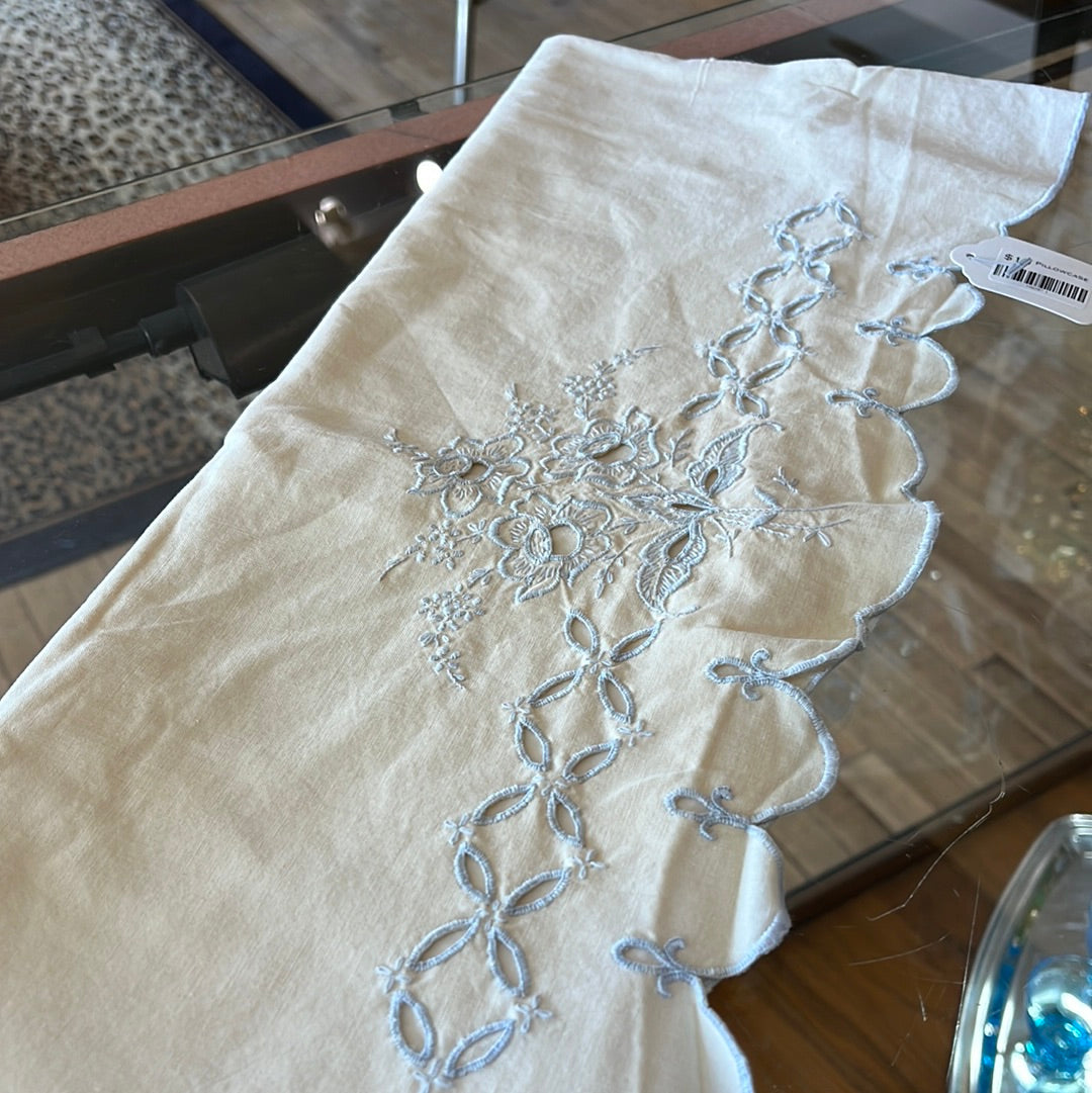 Embroidered pillowcase