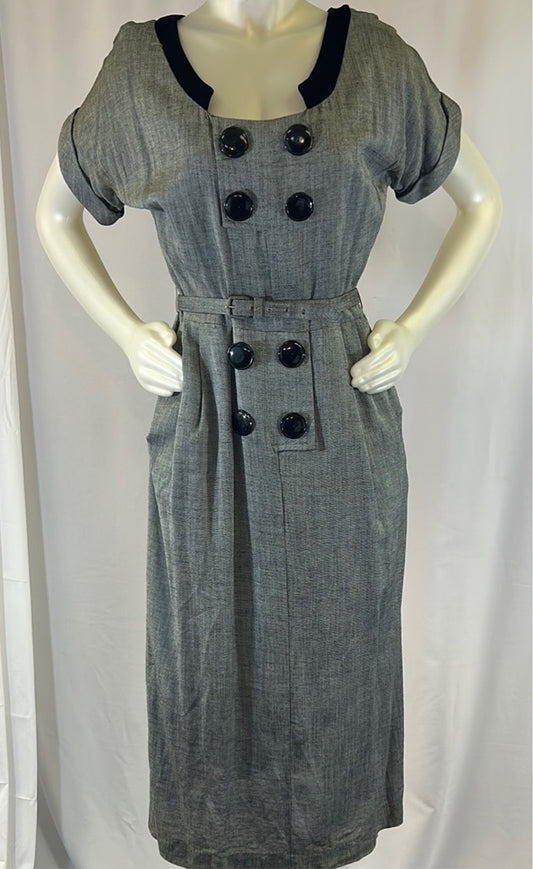 Gray Secretary Dress