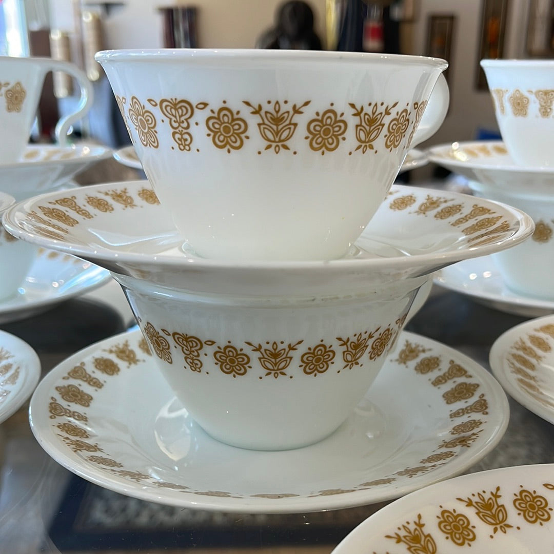 Corelle Butterfly Gold Dish Set
