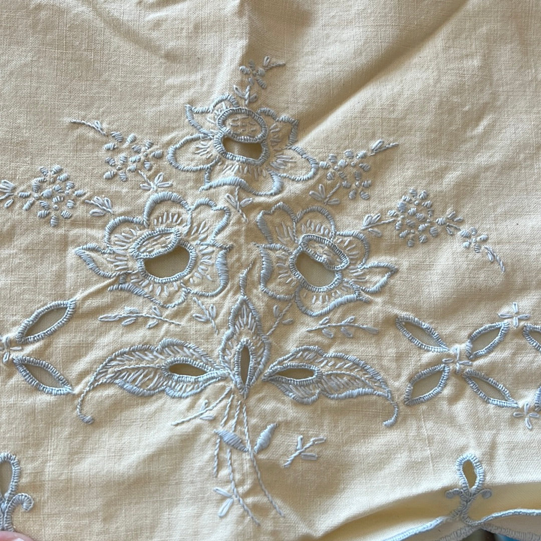 Embroidered pillowcase