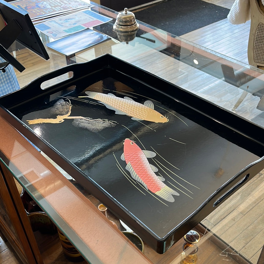 Black Koi serving tray