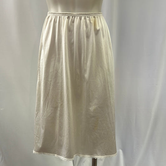 Plain Ivory Half Slip