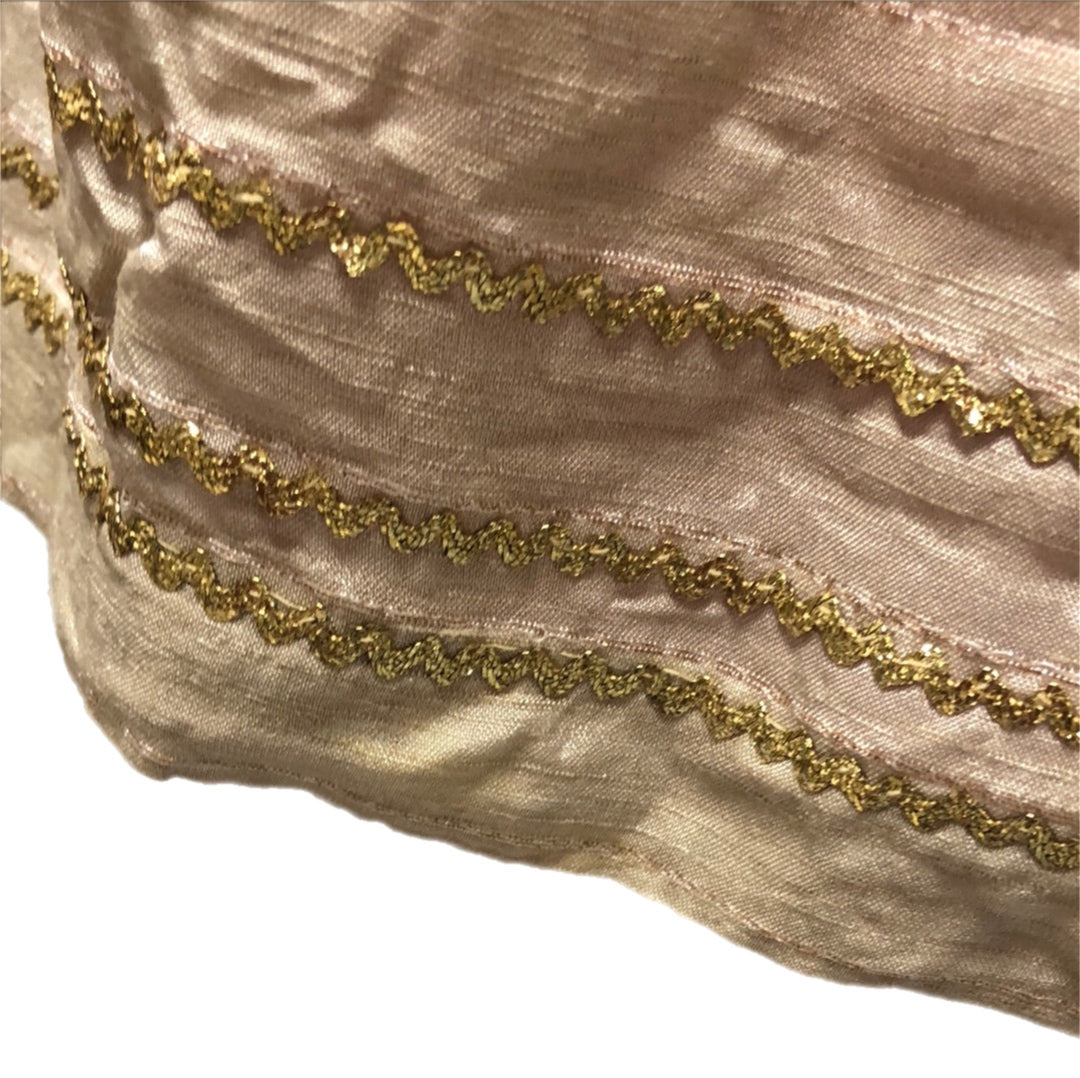 Gold half apron with metallic Gold Rick Rack detail apron