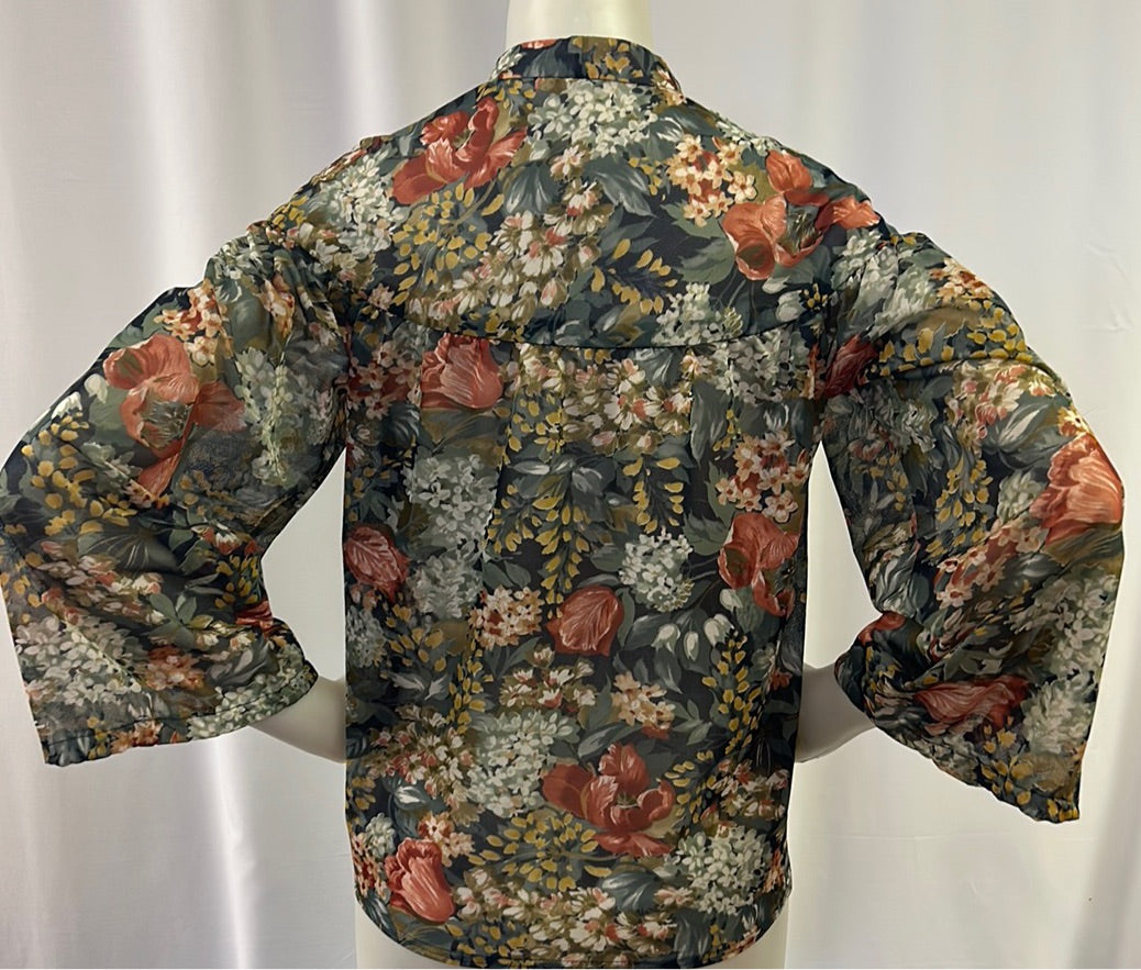 Women’s Sheer Floral Blouse