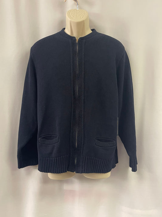 Navy Blue Knit Longsleeve Sweater