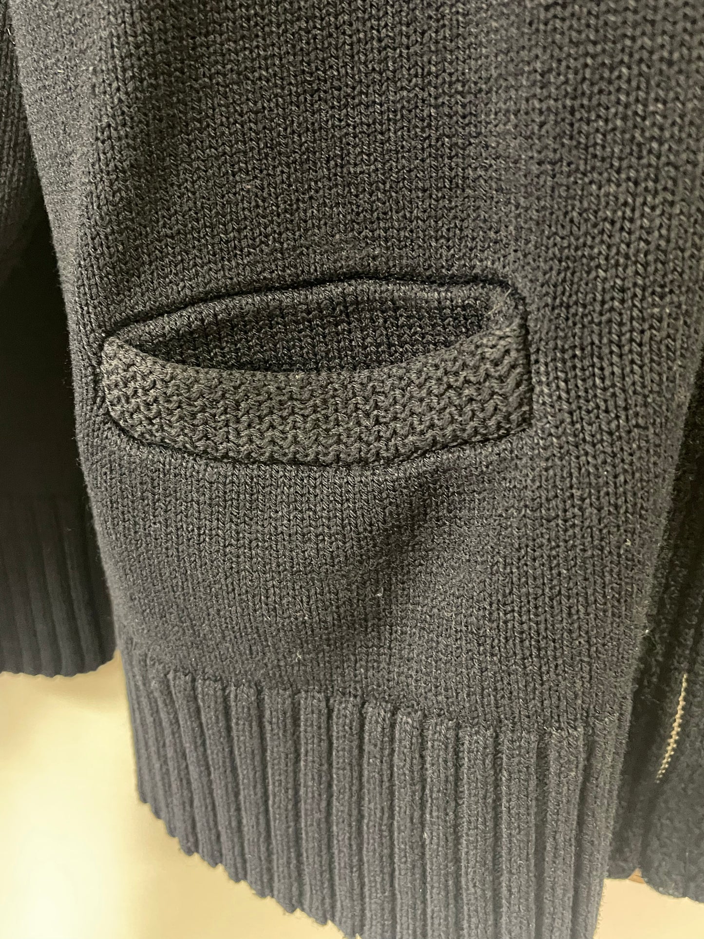 Navy Blue Knit Longsleeve Sweater