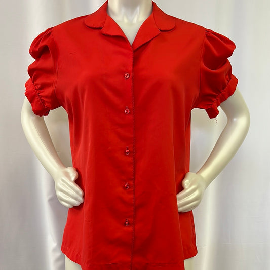 Na’Ma Red Button Up Blouse