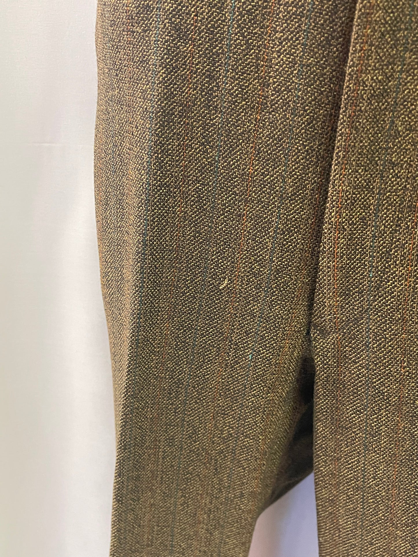 70s Brown Wool Belt Back Suit