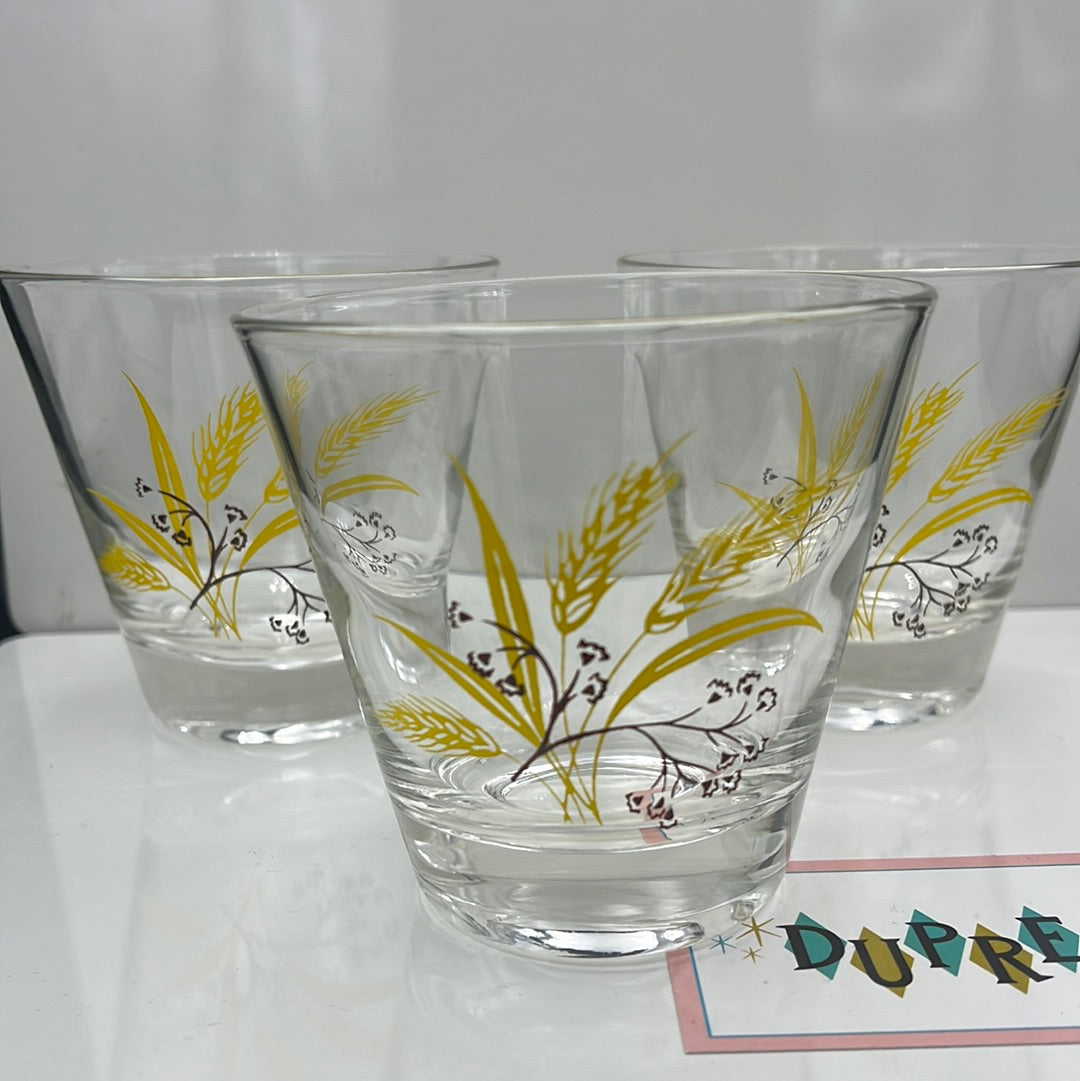 Set of 3 Autumn Gold Glasses