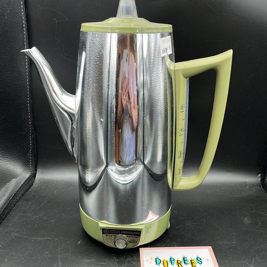 Green and Chrome   GE percolator