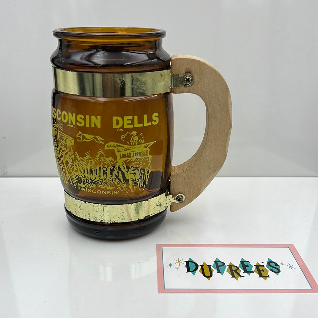 Wisconsin Dells Brown Glass Mug