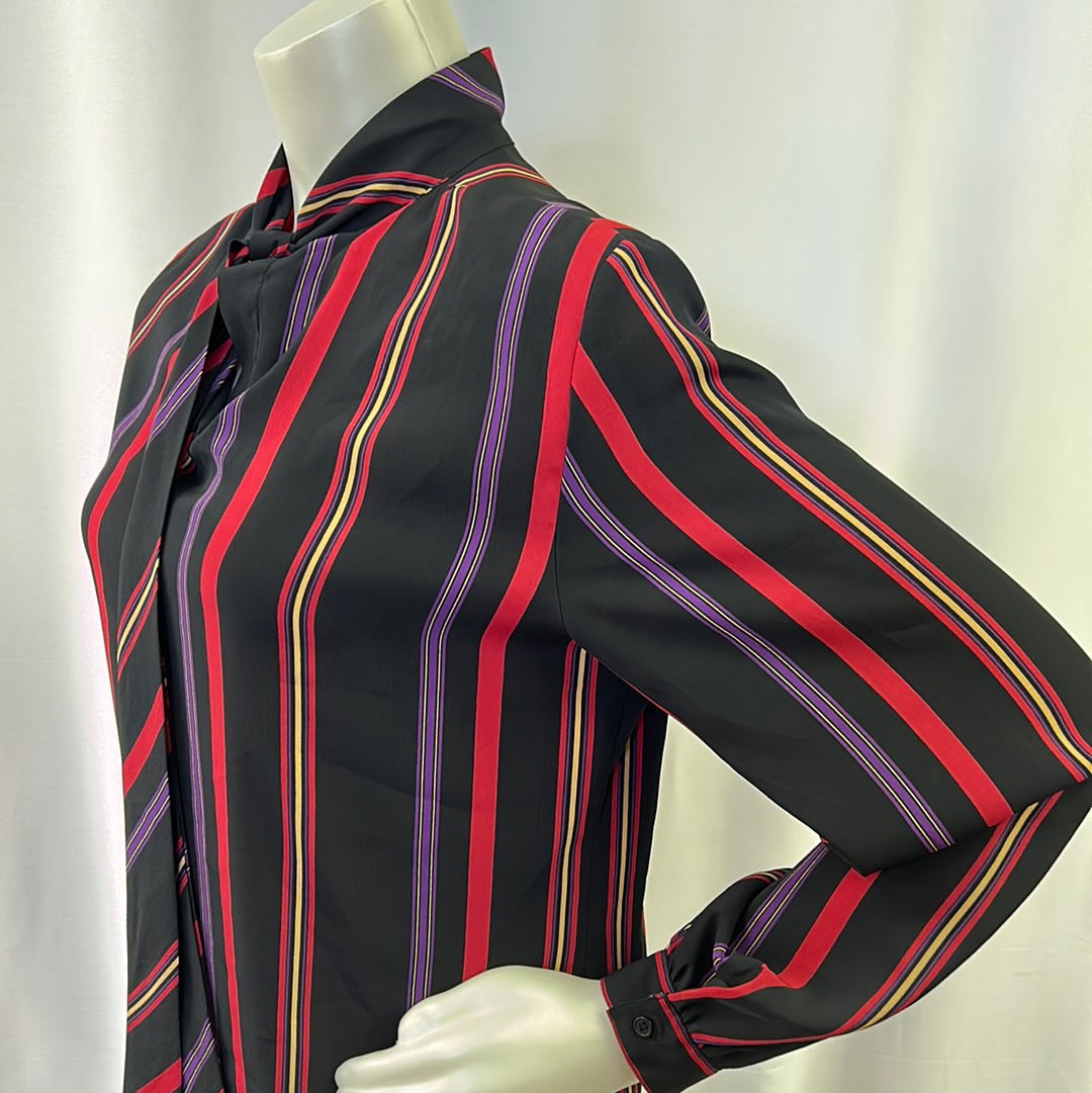 60s Vertical Striped Blouse